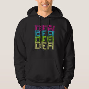 Veste À Capuche Rétro Defi Bitcoin Crypto Non Banqué Nft Non Fungi