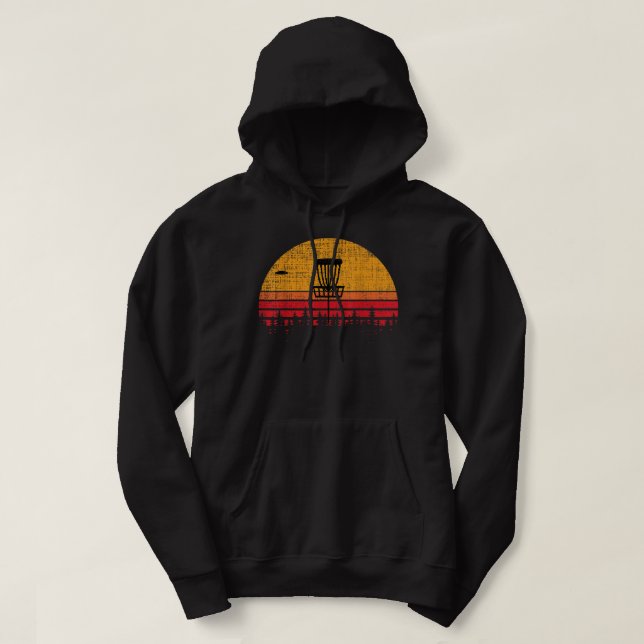 Veste À Capuche Retro Frolf Frisbee Disque Golf Tee Cadeau (Design devant)