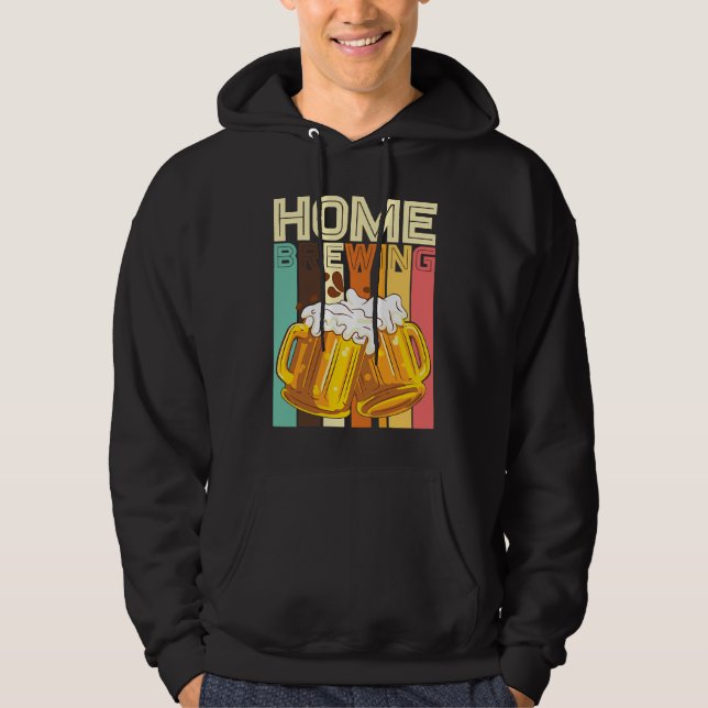 Veste À Capuche Retro Home Brewing Craft Beer Microbrew Hops Beer (Devant)
