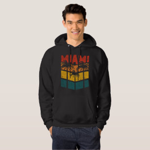 Veste À Capuche Rétro Miami Florida Beach Souvenir Palm Tree année