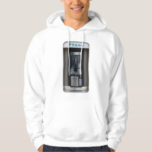 Veste À Capuche Retro Payphone Design, téléphone Vintage Booth Art