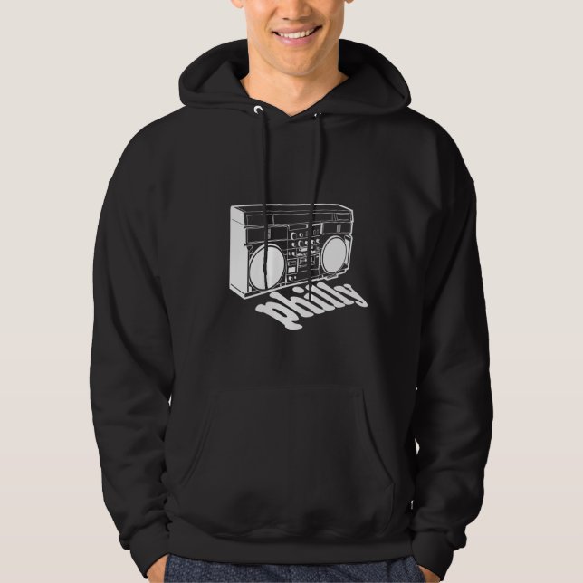 Veste À Capuche Rétro Philly Boombox (Devant)
