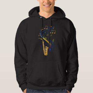 Veste À Capuche Rétro Saxophone Jazz Music Saxophoniste n