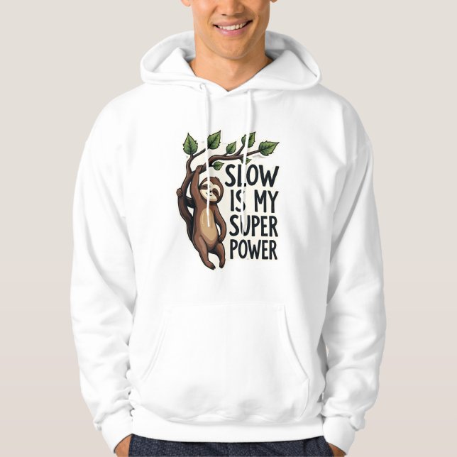 Veste À Capuche Retro Sloth Quote Shirt Funny Slow Life Vintage Te (Devant)