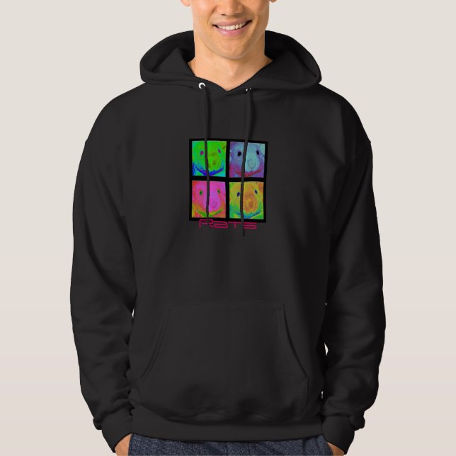 Veste À Capuche Rétro T-shirt de Hoody de rat (Devant)