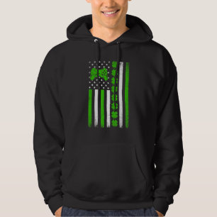 Veste À Capuche Retro Vintage irlandais Usa Drapeau Sport Vidéo Je