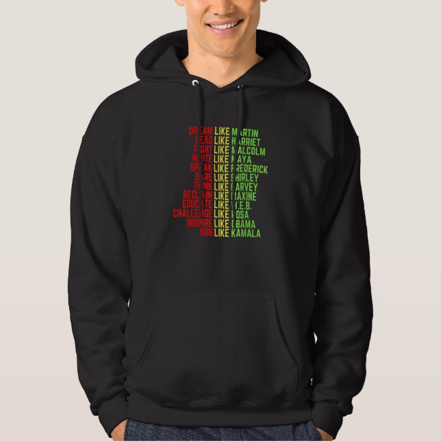 Veste À Capuche Rêver Comme Martin Hommes Femmes Garçons Filles Hi (Devant)