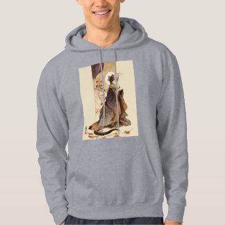 Veste À Capuche "Rêverie d'automne" Chat japonais en kimono Art