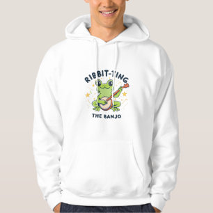 Veste À Capuche Ribbit-ting Banjo, Cute Frog Jouer de la musique
