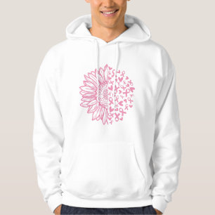 Veste À Capuche Ribbon rose Conscience du cancer du sein Tournesol