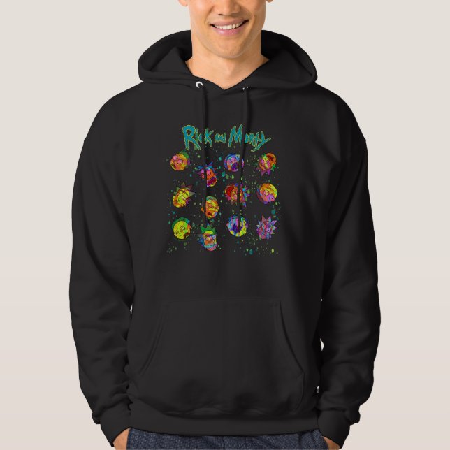 Veste À Capuche RICK ET MORTY™ | Motif psychédélique (Devant)
