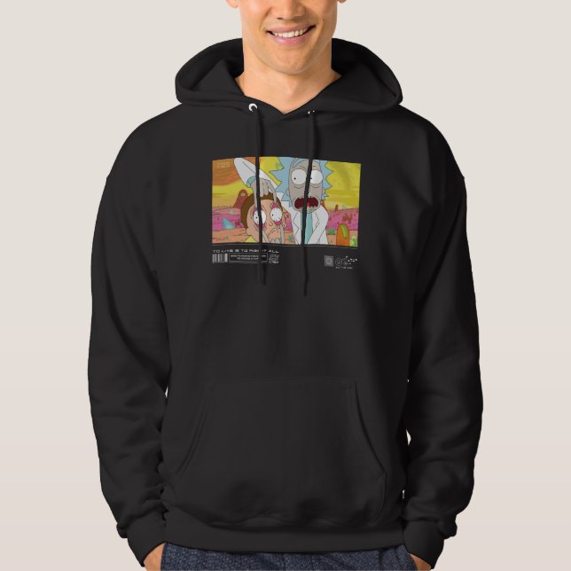 Veste À Capuche Rick Ouverture des yeux de Morty Citation graphiqu (Devant)