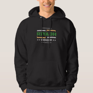Veste À Capuche Riyad Arabie Saoudite Typographie Moderne Concepti