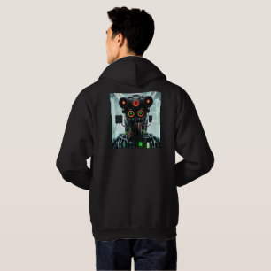Veste À Capuche Robot 5 hommes à capuchon noir sweatshirt retour