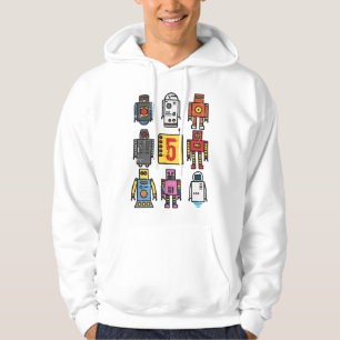 Veste À Capuche Robot 5e anniversaire - Robotique rétro avec numér