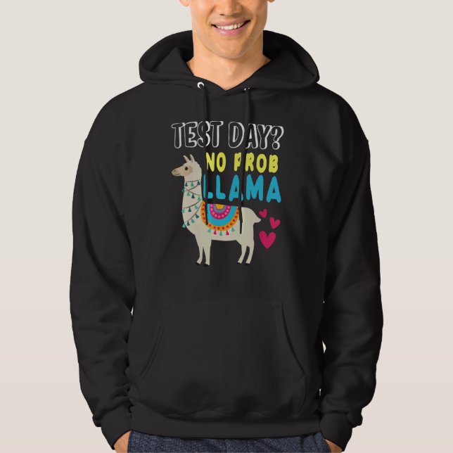 Veste À Capuche Rock Le Jour D'Essai Llama Tests D'Examen D'Enseig (Devant)