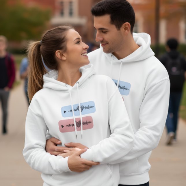 Veste À Capuche Romantic Sound Wave Heart Hoodie (Créateur téléchargé)