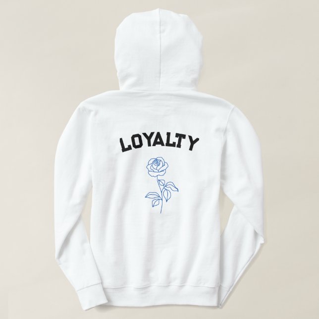 Veste À Capuche Rose bleu et loup (fidélité) (Design dos)