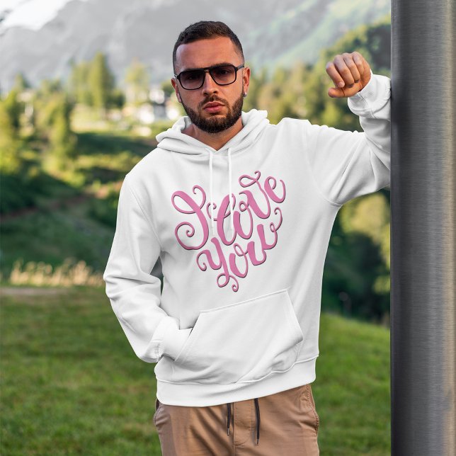 Veste À Capuche Rose Je T'Aime (Créateur téléchargé)