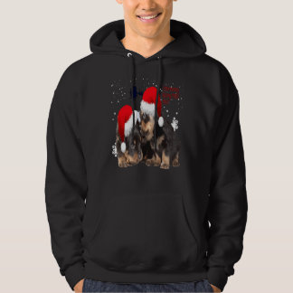 Veste À Capuche Rotie Noël Blanc Avec Le Père Noël Sleigh