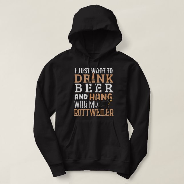 Veste À Capuche Rottweiler Papa Drôle Fête des pères Rottie Dog Be (Design devant)