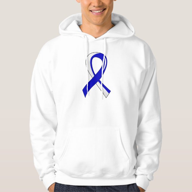 Veste À Capuche Ruban blanc bleu 3 de SAL (Devant)