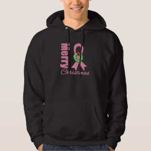 Veste À Capuche Ruban de Joyeux Noël de conscience de cancer du