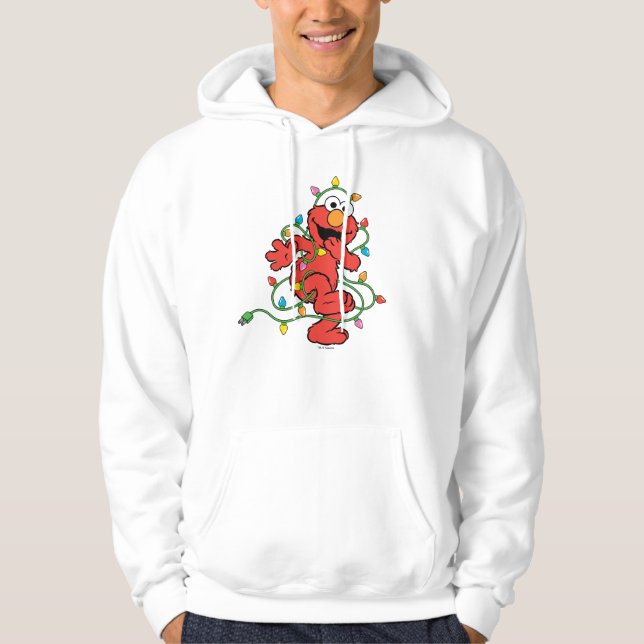 Veste À Capuche Rue Sésame | Lumières de Noël Elmo (Devant)