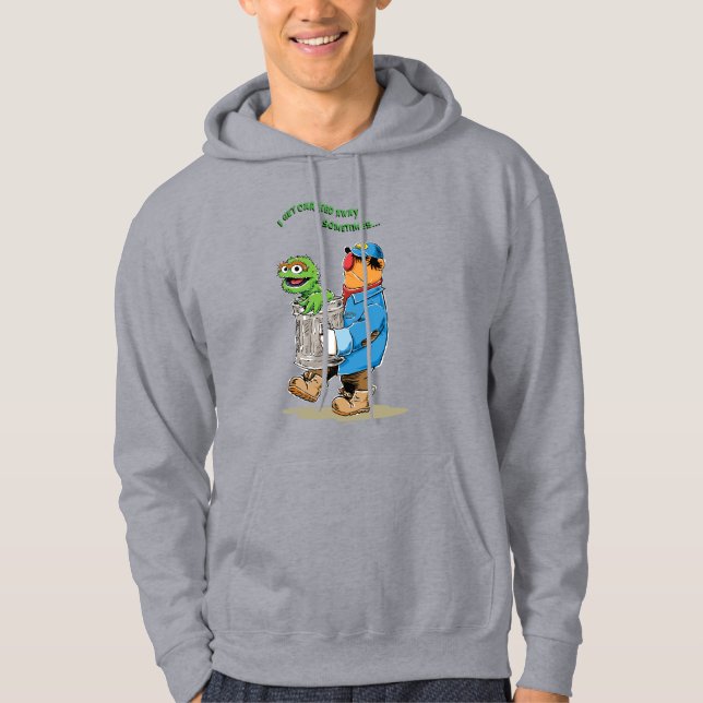 Veste À Capuche Rue Sésame | Oscar & Bruno l'éboueur (Devant)