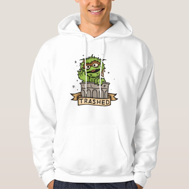 Veste À Capuche Rue Sésame | Oscar the Grouch Trashed (Devant)