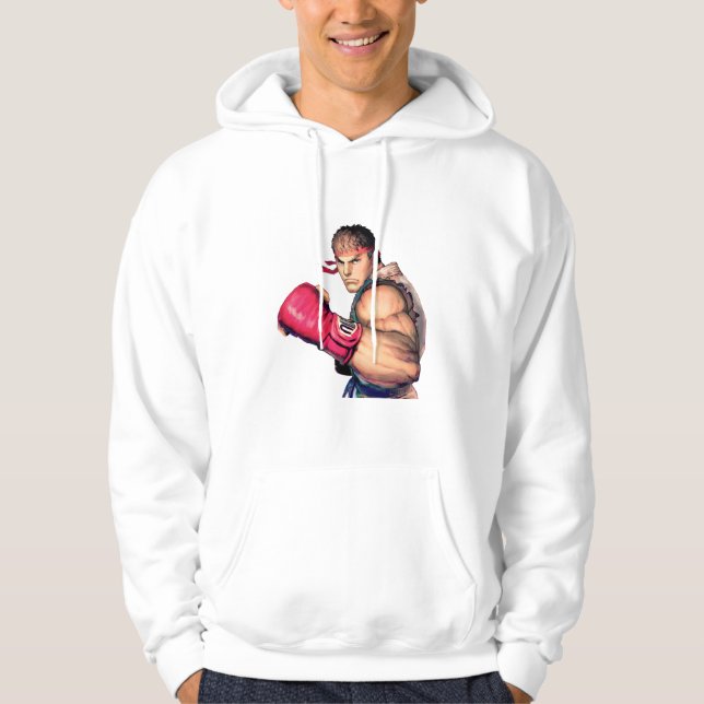 Veste À Capuche Ryu avec le poing augmenté (Devant)