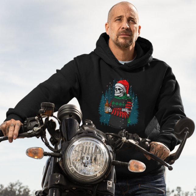 Veste À Capuche Santa Skull Beer Christmas Dude Chilling Funny  (Créateur téléchargé)