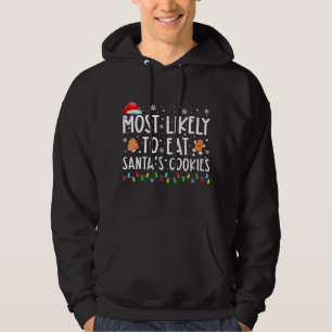 Veste À Capuche Santas Cookies Les plus susceptibles de manger Noë