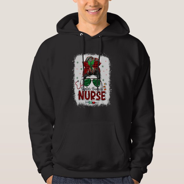 Veste À Capuche Santas Infirmière préférée Noël Père Noël Chapeau  (Devant)