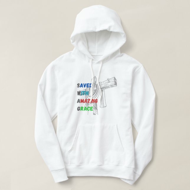 Veste À Capuche Sauvé par Chri Extraordinaire de la grâce masculin (Design devant)