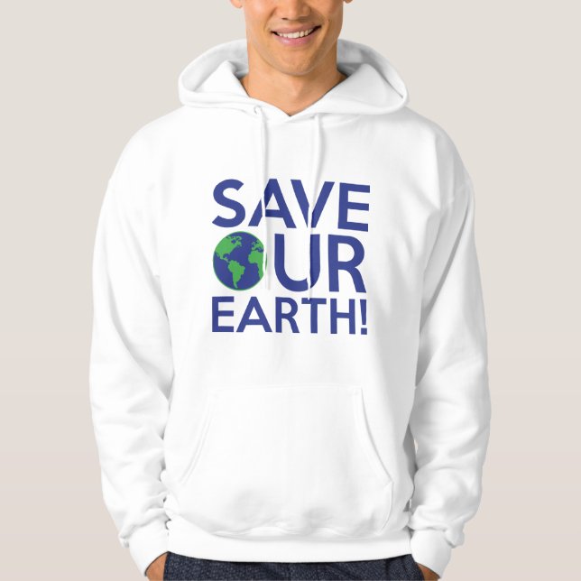 Veste À Capuche Sauvez notre Terre (Devant)