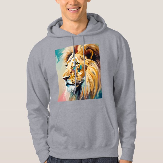 Veste À Capuche Savage Royal - Stylish Roaring Lion Graphic T-shir (Devant)