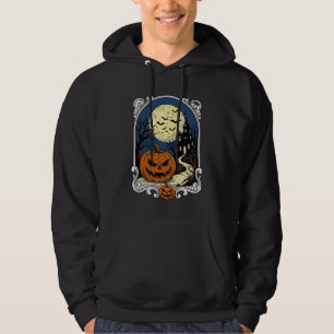 Veste À Capuche Scène de citrouille hantée Art vectoriel Halloween