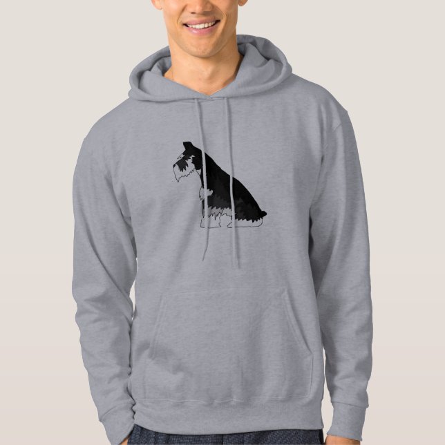 Veste À Capuche Schnauzer noir et argenté (Devant)