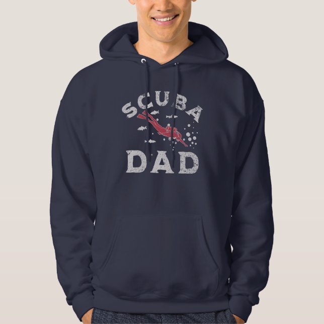 Veste À Capuche Scuba Dad mignonne (Devant)
