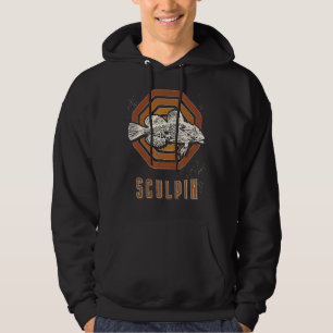 Veste À Capuche Sculpin Poisson Vintage Rétro classique Amour anim