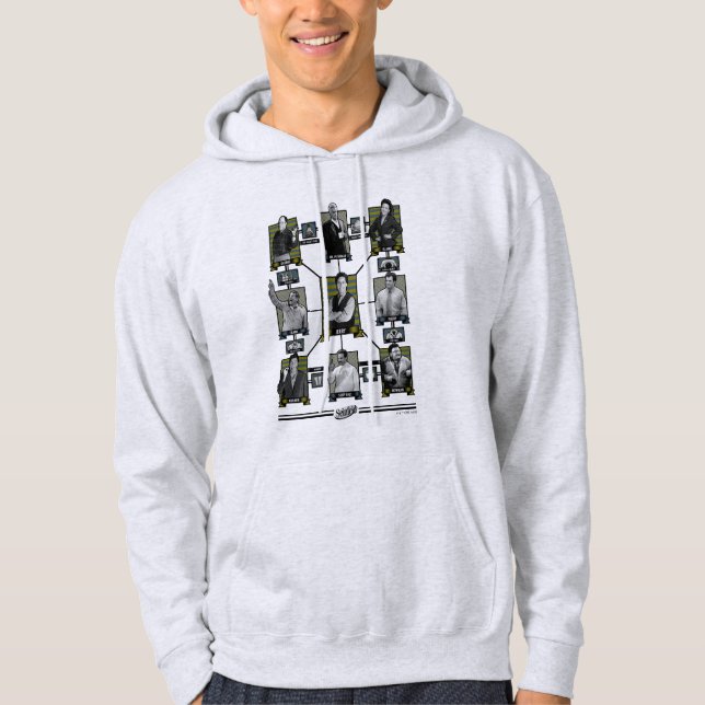 Veste À Capuche Seinfeld | Graphique de relation de caractère (Devant)