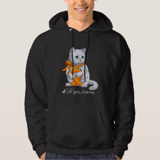 Veste À Capuche Self Injury Awareness Month Orange Ribbon Cat