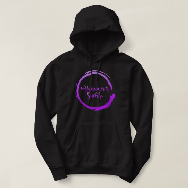 Veste À Capuche Sensibilisation à la maladie d'Alzheimer Sucks d'A (Design devant)
