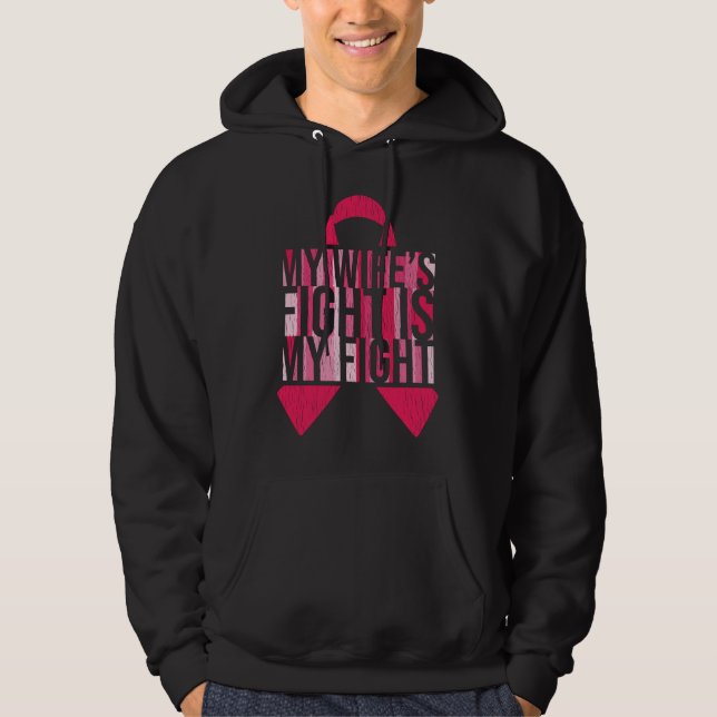 Veste À Capuche Sensibilisation au cancer du sein Soutien aux femm (Devant)