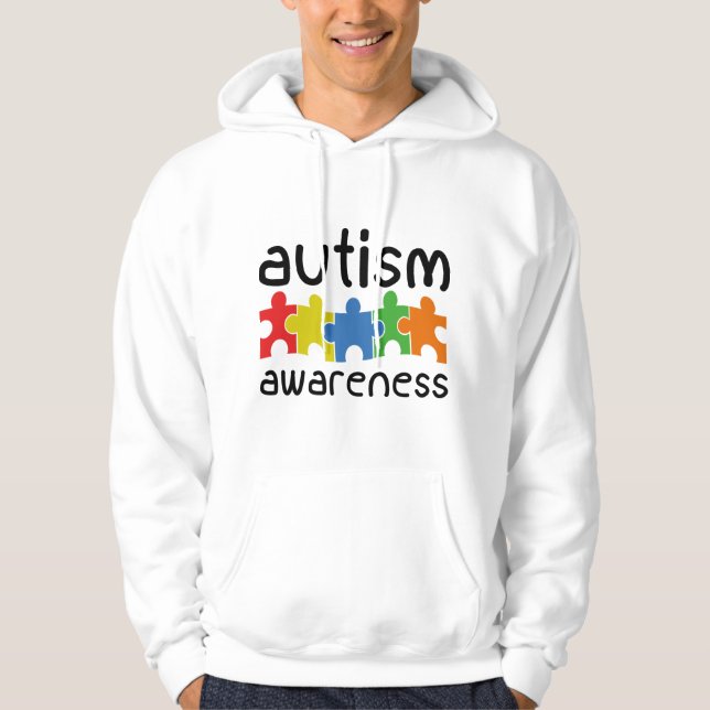 Veste À Capuche Sensibilisation sur l'autisme (Devant)