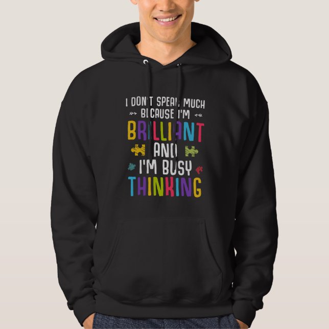 Veste À Capuche Sensibilisation sur l'autisme Brillant enfant Auti (Devant)