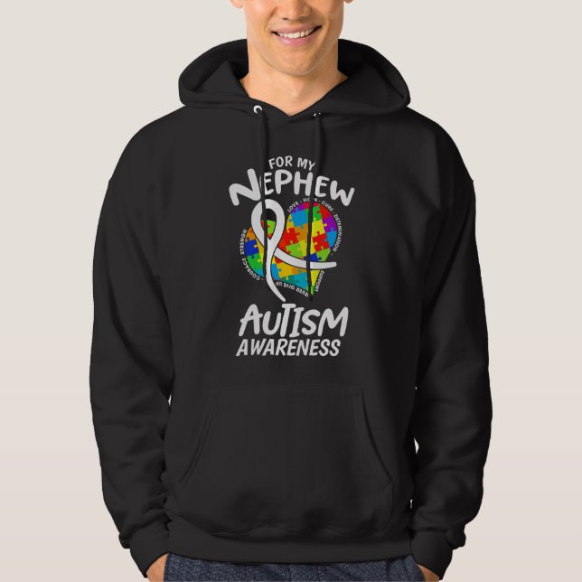 Veste À Capuche Sensibilisation sur l'autisme Pour Mon Nephew (Devant)