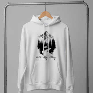 Veste À Capuche Sentier de montagne "C'est mon chemin" Graphique d
