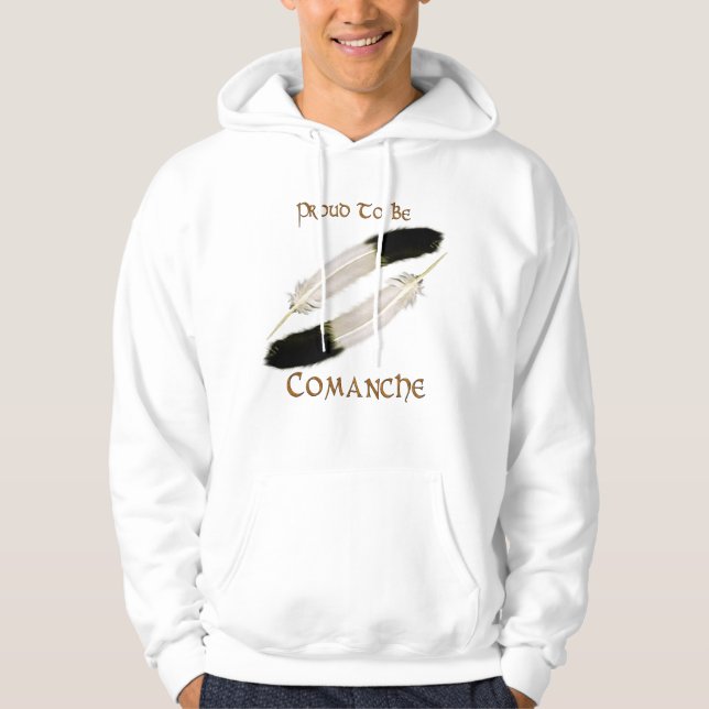 Veste À Capuche Série amérindienne 'FIER D'ÊTRE COMANCHE' (Devant)